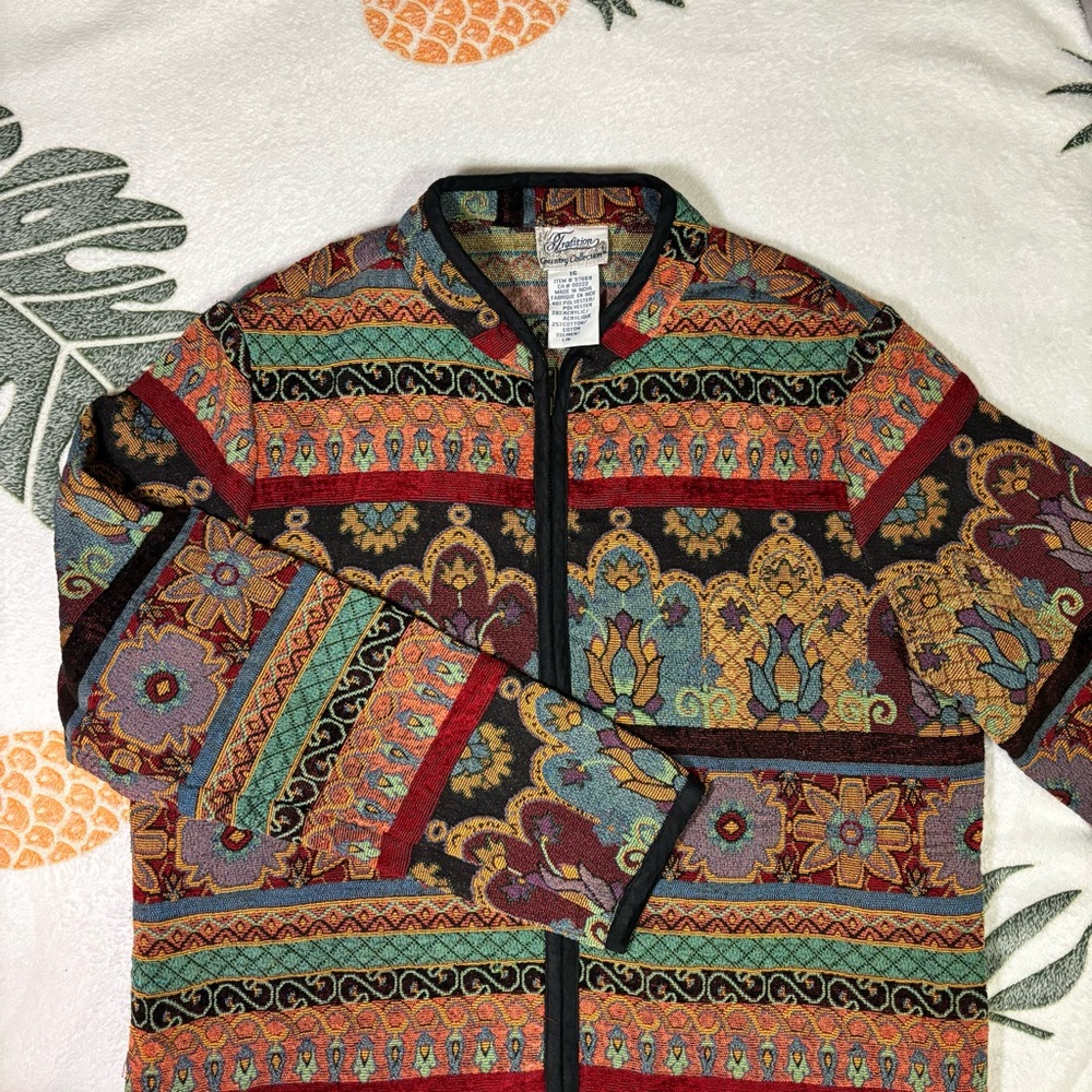 Colorful Vintage Patterned Jacket